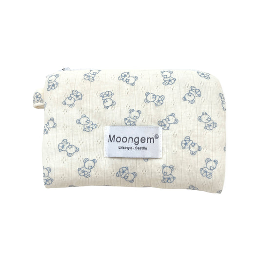 Flat Pouch Baby Blue Bear