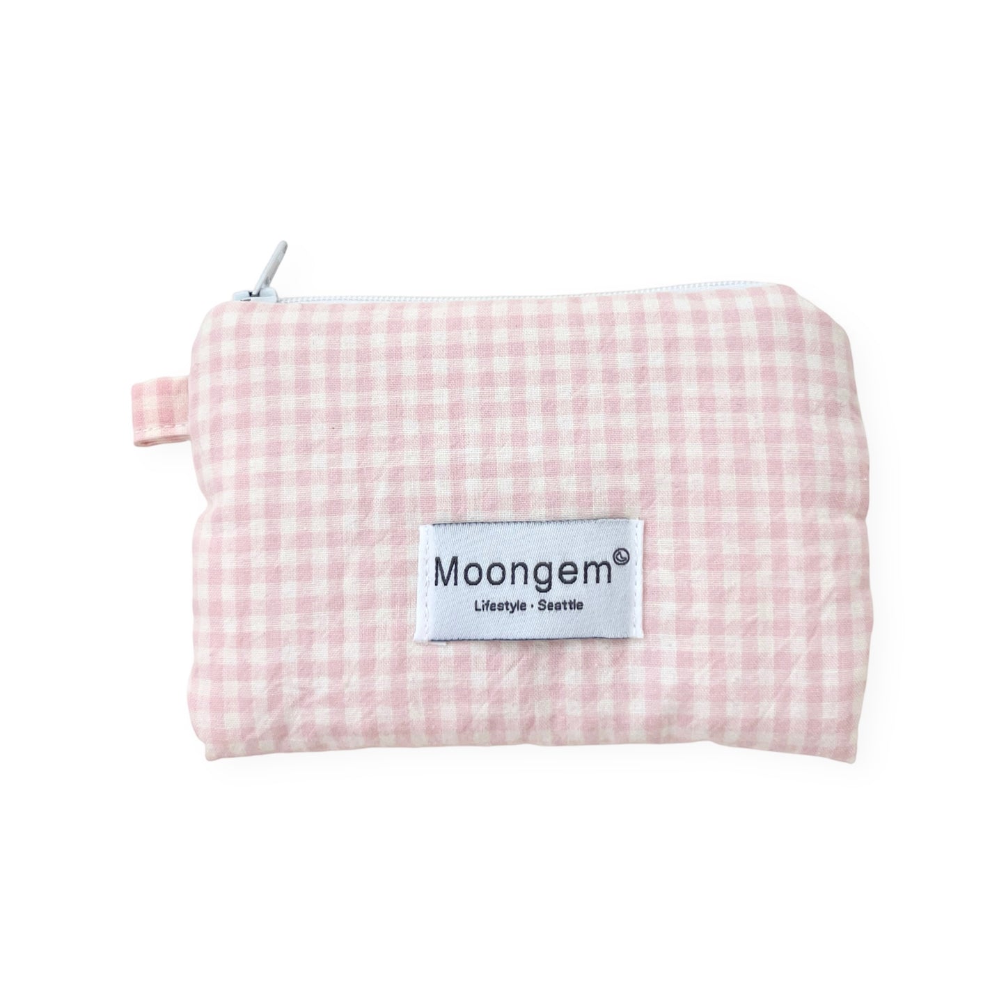 Flat Pouch Soft Pink Check