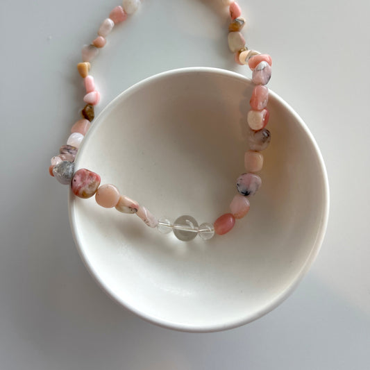 Pink Opal & Crystal Original Necklace