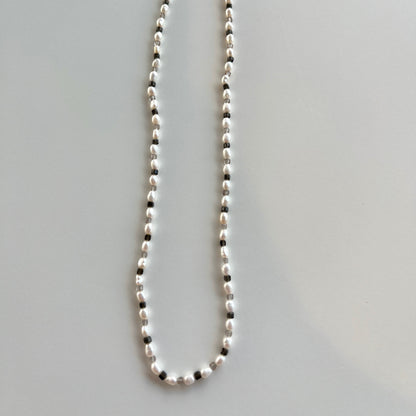 Pearl & Obsidian Necklace