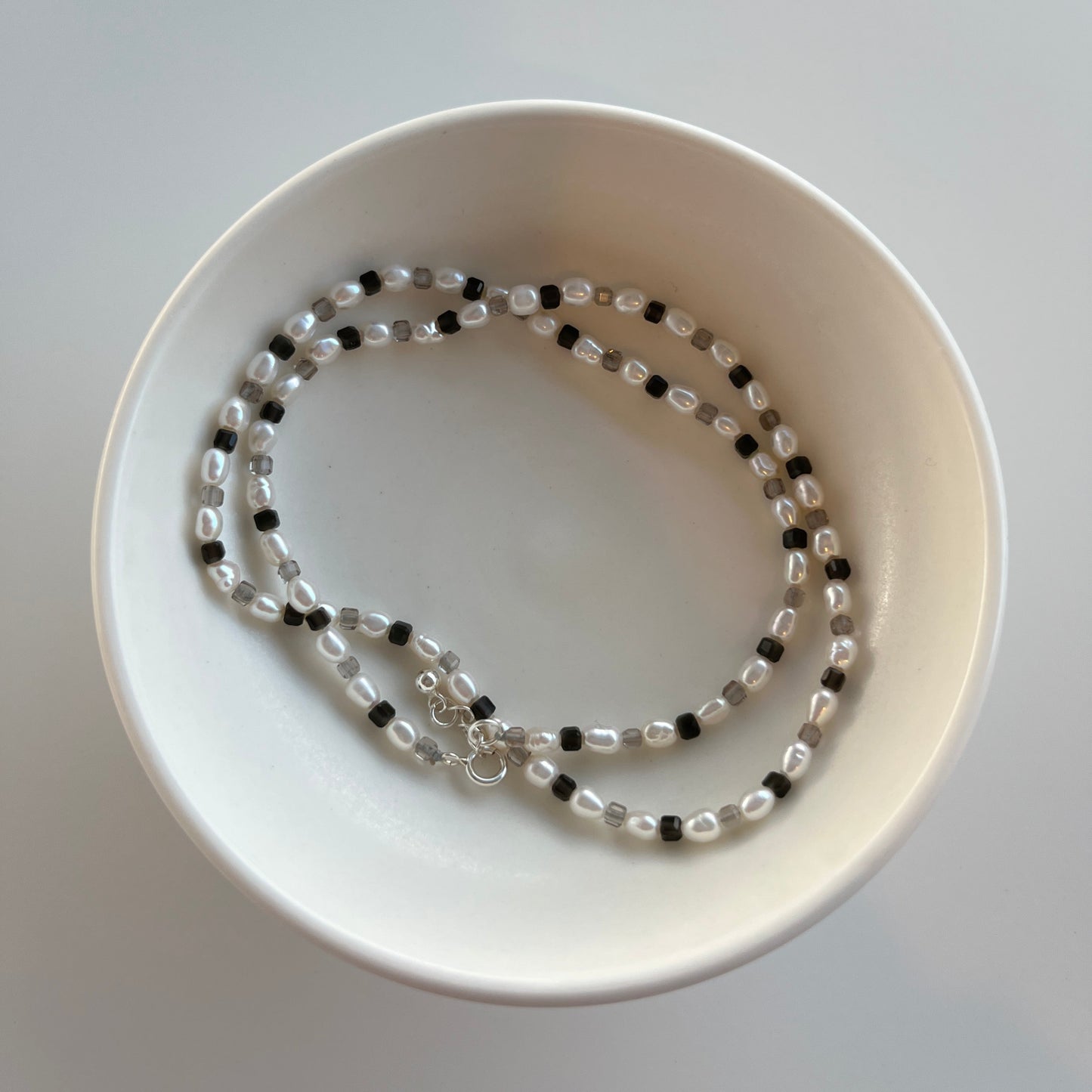 Pearl & Obsidian Necklace