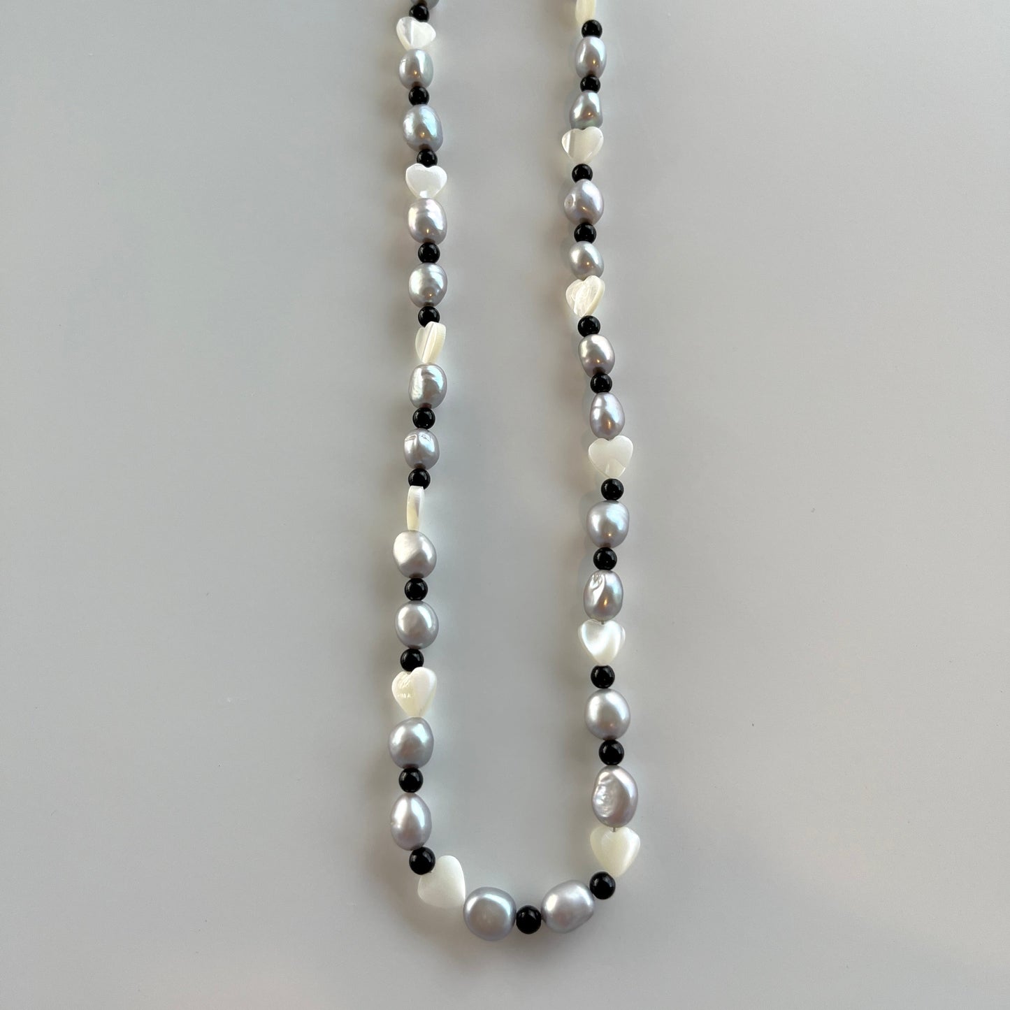 Baroque pearl & Sea Shell Heart Necklace