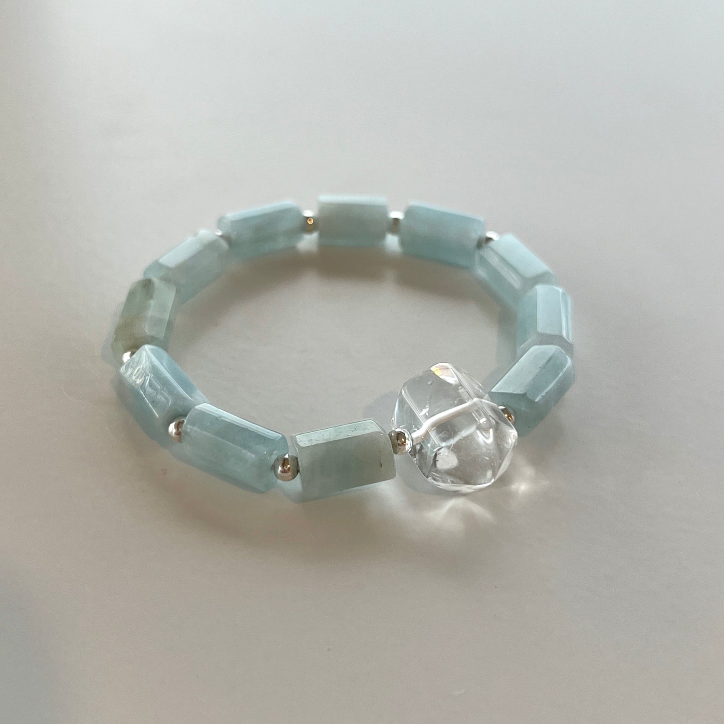 Aquamarine & Crystal Queen Bracelet