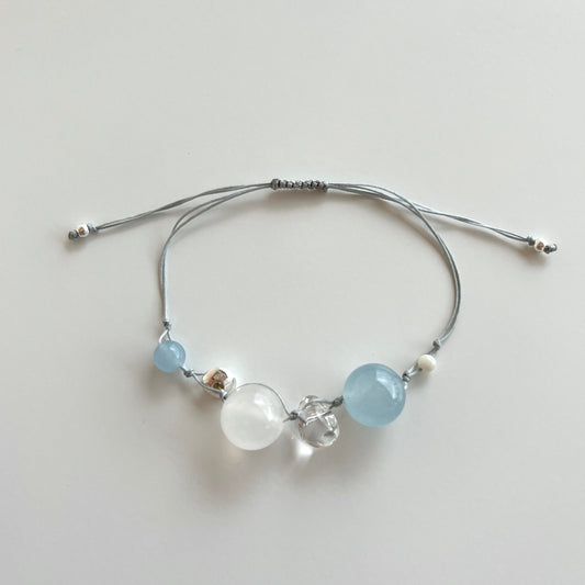 Crystal & Jade Ice Beads Bracelet