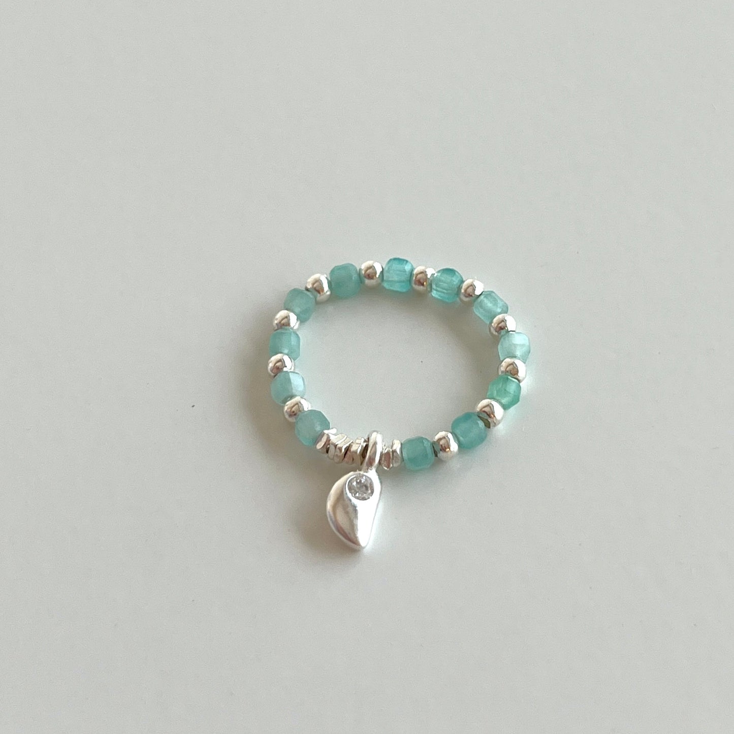 Amazonite Lake Blue With Pendant Ring