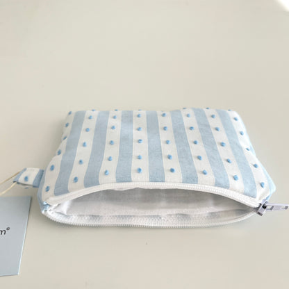 Flat Pouch Blue Stripe