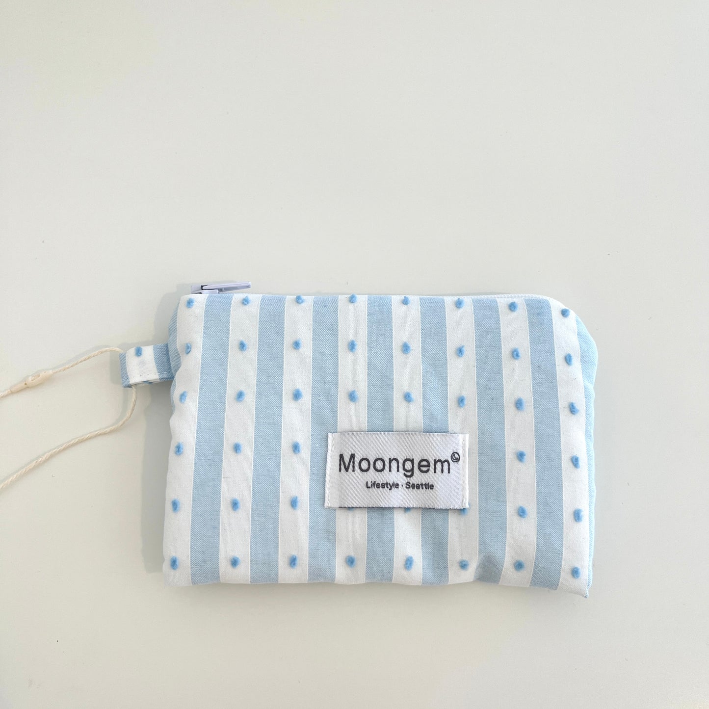 Flat Pouch Blue Stripe