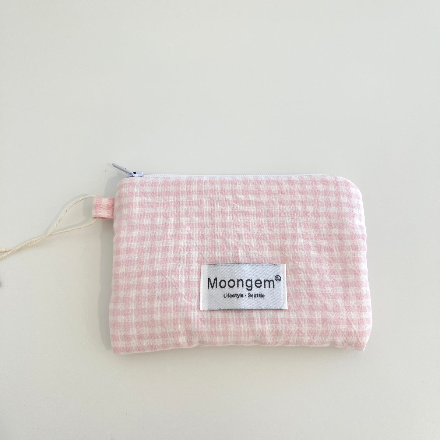 Flat Pouch Pink Check