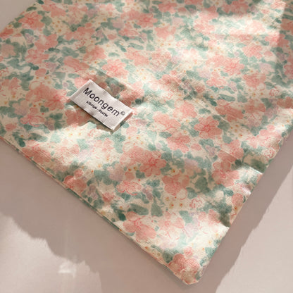 Tote Bag Pastel Pink Green Floral