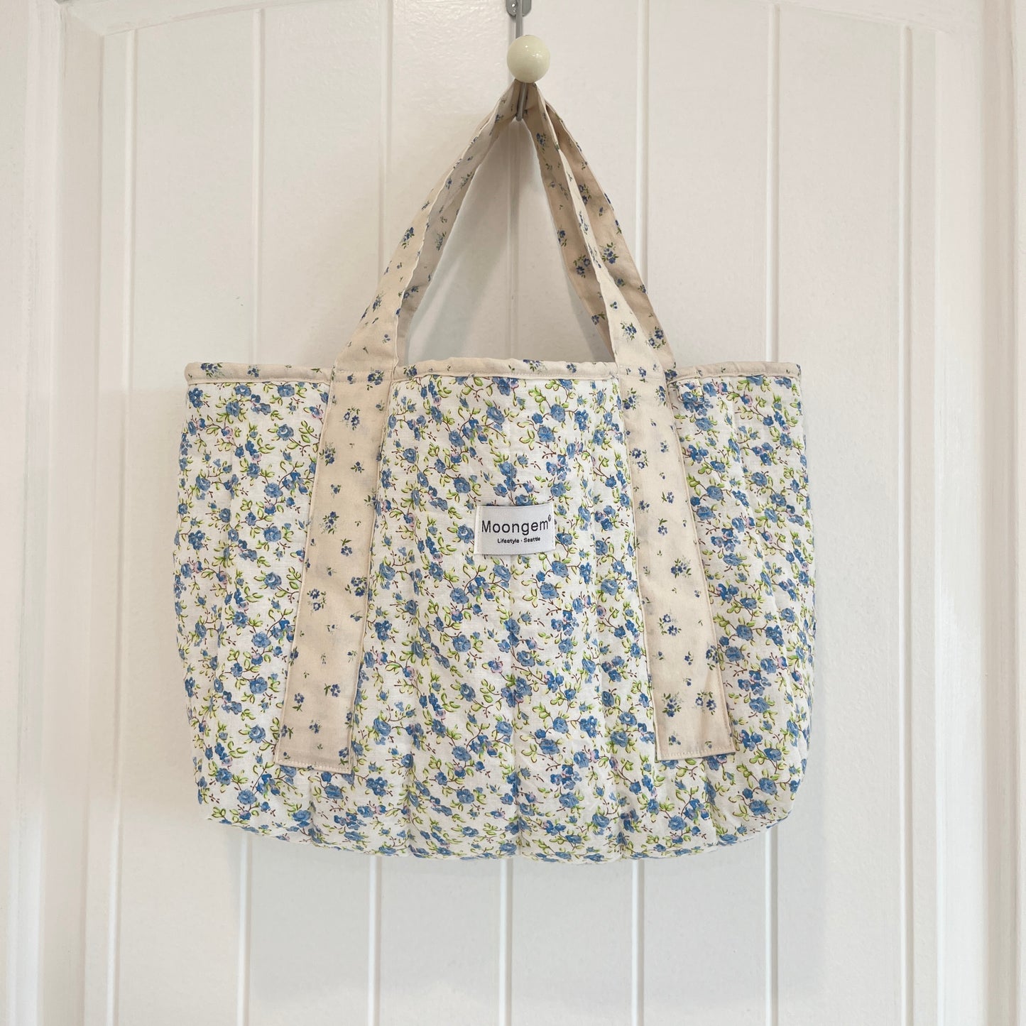 Tote Bag Fresh & Natural Blue Floral