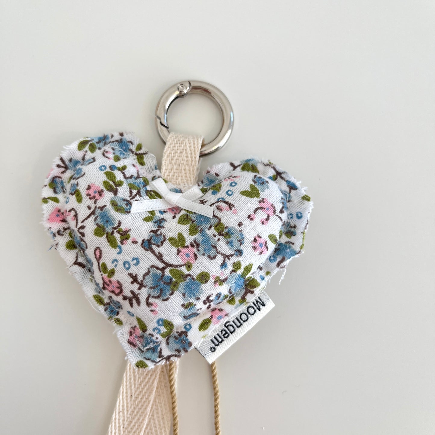 Keychain & Wristlet Blue Pink Rural Floral