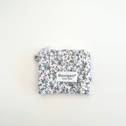 Flat Pouch Blue Pink Rural Floral