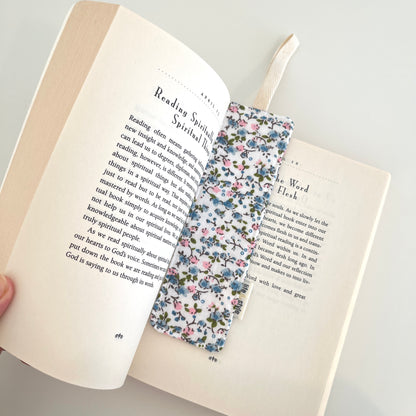 Bookmark Blue Pink Rural Floral