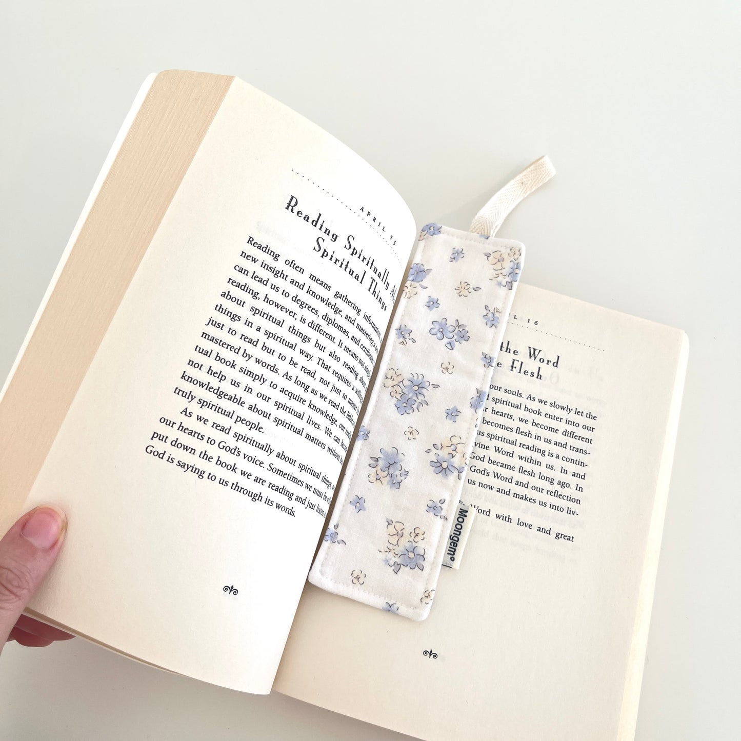 Bookmark Blue Yellow Gentle Floral