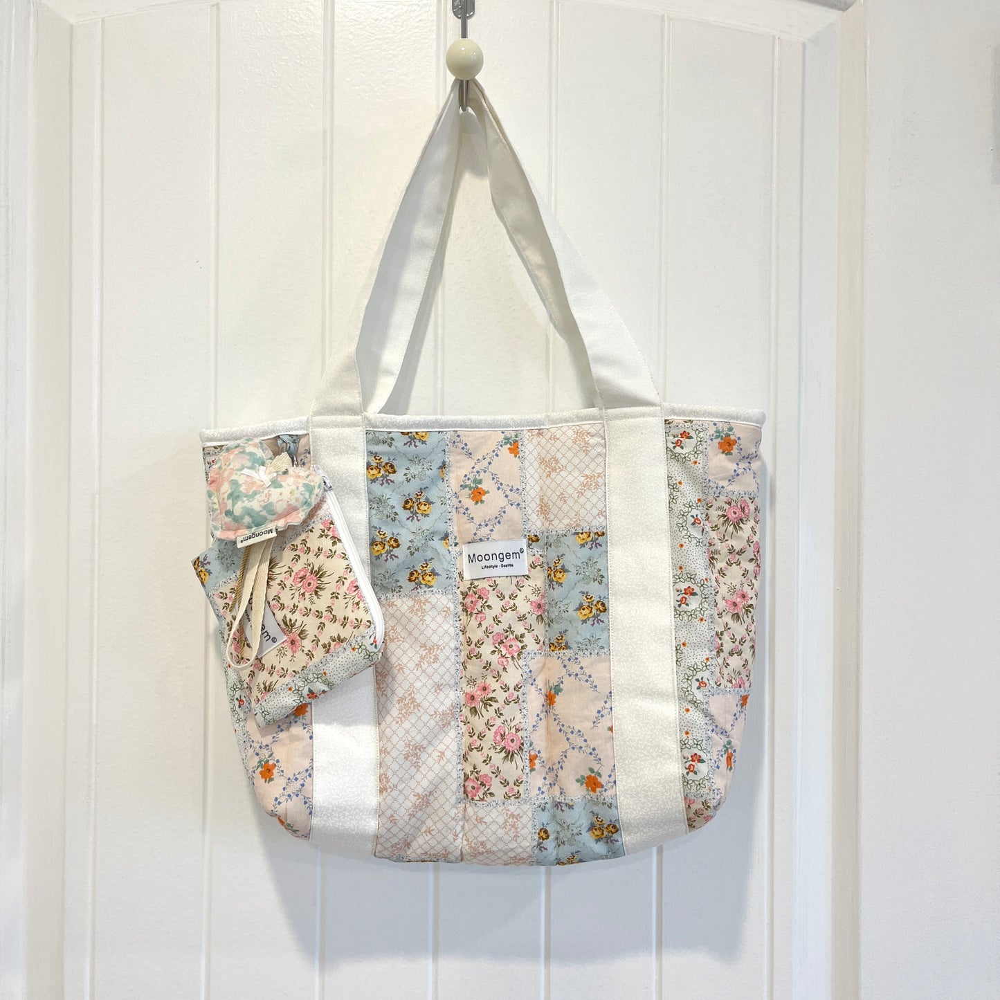 Tote Bag Floral Grid