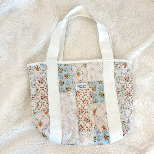 Tote Bag Floral Grid