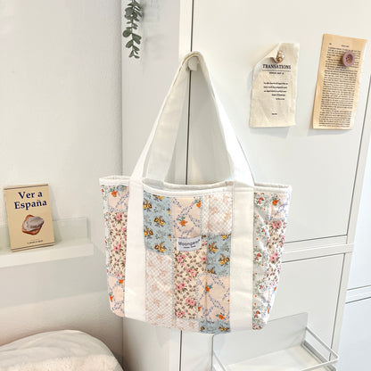 Tote Bag Floral Grid