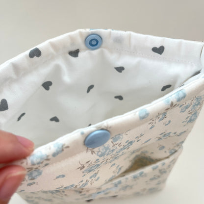 Book & Kindle Sleeve - Baby Blue Floral