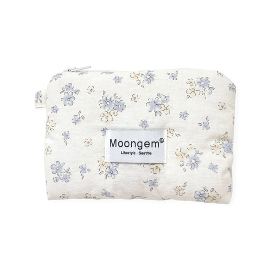 Flat Pouch Pastel Cute Cream Floral