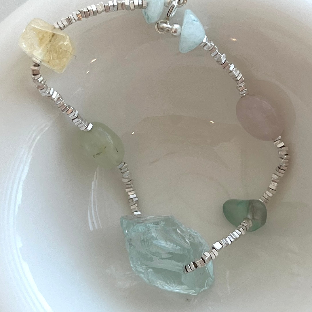 Rose Quartz & Citrine Ocean Bracelet