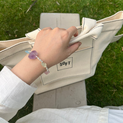 Amethyst & Rose Quartz Bracelet