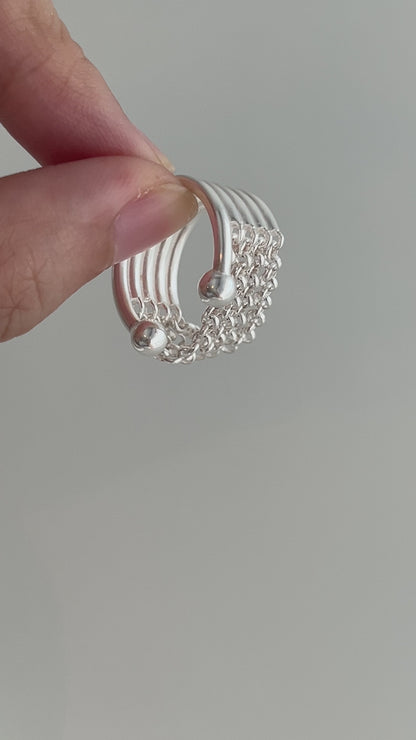 Sterling Silver Chain Ring